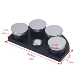 Alloy Metal Watch Oil Pot Set Lubrication Stand Oiler Holder W/ 4 Cups Metal Tray Oilers Watchmaker Watch Practical Repair Tool