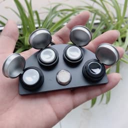 Alloy Metal Watch Oil Pot Set Lubrication Stand Oiler Holder W/ 4 Cups Metal Tray Oilers Watchmaker Watch Practical Repair Tool
