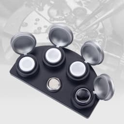 Alloy Metal Watch Oil Pot Set Lubrication Stand Oiler Holder W/ 4 Cups Metal Tray Oilers Watchmaker Watch Practical Repair Tool