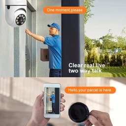 2Pc Ease Life APP-Light Bulb Security Cameras Outdoor Wireless WiFi Camera 5GHz, 360 Degree, E27 Light Socket Screw In Securi