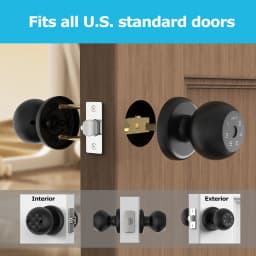 Viladepot Smart Lock Fingerprint, Passcode, App Control, Type-C Emergency Power, Indoor Door Lock