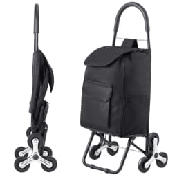 SucceBuy 36L 110Lbs Grocery Cart Folding Shopping Cart Hand-pulled Trolley Household Portable Storage Stair Climbing Handcart