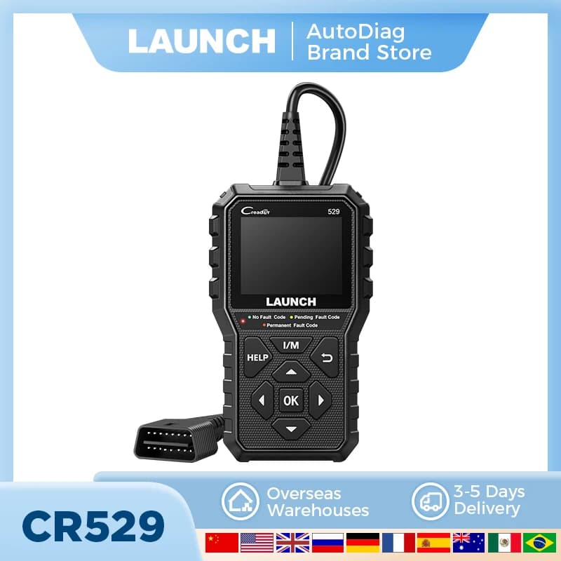 LAUNCH Creader 529 OBD2 Scanner Code Reader CR529 Automotive Diagnostic Tool OBDII Code Reader Fault Code Read OBD2 Scan Tool