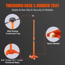 SucceBuy Underhoist Stand 3/4 Ton Capacity Pole Jack, Lifting from 43.3" to 70.9" Triangular Base Two Wheels Automotive Support