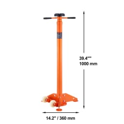 SucceBuy Underhoist Stand 3/4 Ton Capacity Pole Jack, Lifting from 43.3" to 70.9" Triangular Base Two Wheels Automotive Support