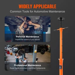 SucceBuy Underhoist Stand 3/4 Ton Capacity Pole Jack, Lifting from 43.3" to 70.9" Triangular Base Two Wheels Automotive Support
