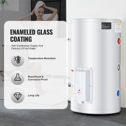 SucceBuy Electric Water Heater 40/70L Tank Instant Hot Water Heater 1.6Kw Tankless Water Heater w/ LED Display Knob Control IPX4