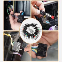 100Pcs Car Terminal Removal Repair Tools Electrical Wiring Crimp Connector Pin Extractor Kit Keys Automotive Plug Pullers