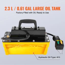 SucceBuy 10,000PSI Air Hydraulic Pump 0.61Gal Reservoir & Remote Control Actuator for Automobile Frame Machine & Hydraulic Press