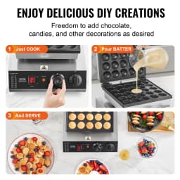 SucceBuy Electric Waffle Maker 25PCS Mini Dutch Pancake Maker Dorayaki Machine Waffreras Kitchen Home Appliance Snack Gaufriers