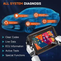 FOXWELL Car Diagnostic Tool GT60 OBD2 Scanner ALL System Bluetooth TPMS DPF ABS 2 Automotive Scanner Active Test Car Code Reader