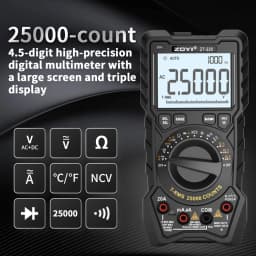 ZOYI ZT-225 4.5-digit High-Precision Fully Automatic Multimeter with Intelligent Burn-Out Protection for Electricians