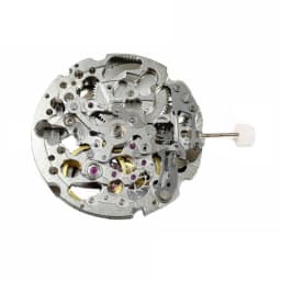 For Miyota Skeleton 8N24 Mechanical Self-Winding Movement High Accuracy Silver 21 Jewels Skeleton Mechanism 3 Hands Movement