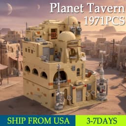 1971PCS MOC Planet Tavern Building Blocks Model Assembly Street View Bricks Toys House Building For Christmas Birthday Gifts