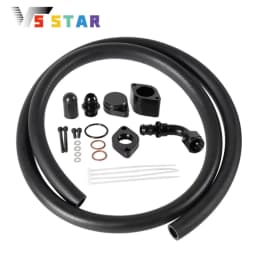 High Quality 5/8'' 6FT Hose Turbo Piping Kit CCV Crank Case Vent Reroute Basic Kit For 2011-2019 Ford 6.7L Diesel TF-1067