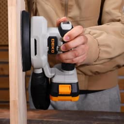 DEKO Multi-Function Mouse Sander Electric Tool with Dust Collector 3 Additional Attachments12pcs Sandpapers for Home Decoration