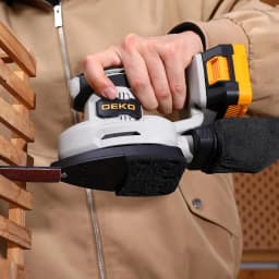 DEKO Multi-Function Mouse Sander Electric Tool with Dust Collector 3 Additional Attachments12pcs Sandpapers for Home Decoration