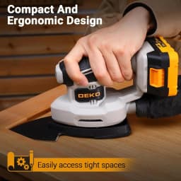 DEKO Multi-Function Mouse Sander Electric Tool with Dust Collector 3 Additional Attachments12pcs Sandpapers for Home Decoration
