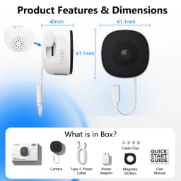 Wansview 2K 3MP Window Camera WIFI Wireless Security Camera Full Color Night Vision 2-Way Audio Motion Detect Surveillance