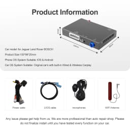 2025 New Wireless Carplay For Land Rover Jaguar Bosch Discovery 4 Aurora Freelander 2 XE XF XJ Airplay Android Auto