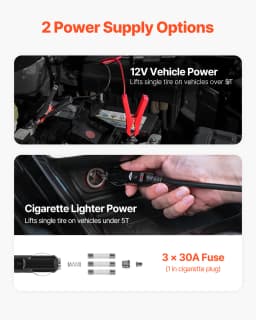 SucceBuy 5T Electric Car Jack Electric Scissor Jack 12V Tire Changer with Electric Impact Wrench & LED Light for Sedan SUV Truck