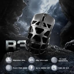 ATTACK SHARK R3 Magnesium Alloy Gaming Mouse 8K SUPERLIGHT 8000Hz 6 Adjustable DPI up to 26000 PAW3395 BT/2.4G Wireless/Wired