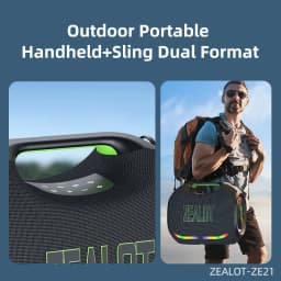 ZEALOT-ZE21 250W Big Power Wireless TWS Subwoofer Bluetooth Speaker High Volume Waterproof Portable Mobile Power HIFI Sound