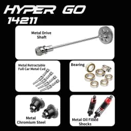 MJX HYPER GO 14211 Racing Car 1/14 Short Truck 45A ESC Brushless Motor 47 KM/H Large Foot 4WD RC Car Remote Control Car Toy MJX