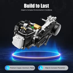 4-stroke 150CC CVT Engine Long Case Scooter Motor Kit 1400W Electric/Kick Start Engine for GY6 125CC-150CC Drive Vehicles