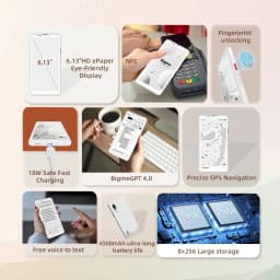 Bigme Hibreak Pro 6.13'' E-ink Ebook Reader, Eink Ebooks HD Screen 300PPI, Dimensity 1080 CPU, 8+256GB, Android 14 OS E-book
