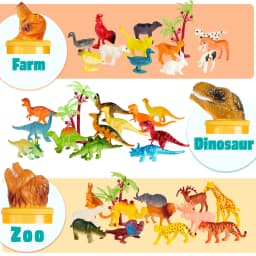 Joyfy 69Pcs Small Animal Figures Assorted Mini Plastic Animal Toy Tiny Little Animals for Kids Birthday Party Favor