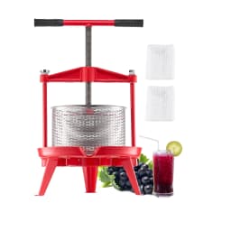 SucceBuy 9L 14L Fruit Wine Press Stainless Steel Basket with Cross-beam and Triangular Structure Manual Juice Maker for Kitchen