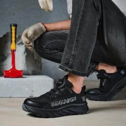 Rubber-Padded Anti-Slip, Impact-Resistant, Puncture-Resistant Safety Shoes