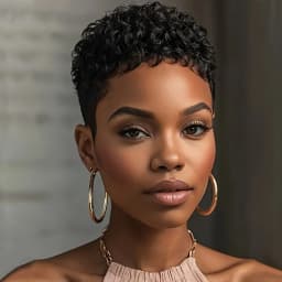 short afro curly human hair wig 150% density hair machine made pixie cut short curly human hair wig 4inch black color