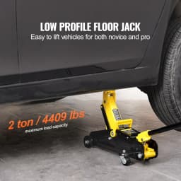 SucceBuy Low Profile Floor Jack 2T Heavy Duty Iron Hydraulic Racing Floor Jack Hydraulic Car Jack Single Piston Quick Lift Pump