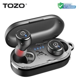 Refurbished TOZO Ergonomic Headsets TWS Earbuds AI Via APP Wireless Touch Control IPX8 HiFi Sound Stereo for IOS Android PC