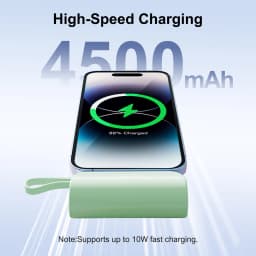 Mini Power Bank Portable 4500mAh Power Phone Charger Capsule Dual USB-C Ports For IPhone16/ 15/15 plus/15 pro/15 pro Max/Android