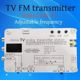 1Pc Analog TV Signal Transmitter VHF Audio Wireless RF Signal Converter AV Transmission Analog TV Sound Video Signal Transmitter
