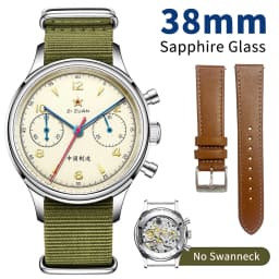 Seakoss Men 1963 Chronograph 38mm Sapphire Glass Luminous Seagull ST1901 Movement Pilot Aviation Mechanical Watches