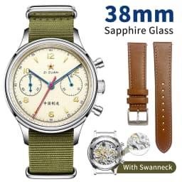 Seakoss Men 1963 Chronograph 38mm Sapphire Glass Luminous Seagull ST1901 Movement Pilot Aviation Mechanical Watches