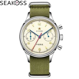 Seakoss Men 1963 Chronograph 38mm Sapphire Glass Luminous Seagull ST1901 Movement Pilot Aviation Mechanical Watches