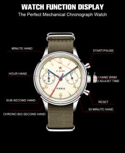 Seakoss Men 1963 Chronograph 38mm Sapphire Glass Luminous Seagull ST1901 Movement Pilot Aviation Mechanical Watches