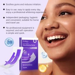 Purple Teeth Whitening Strips Brighten Tooth Remove Plaque Stain Cleaning Oral Hygiene Reduce Sensitivity Bleaching Dental Tools