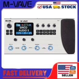 M-VAVE MK-300 Guitar Multi-Effects Processor with 3.5 Inch Screen, 150s Looper, 128 Amps Battery for Electric Guitar and Bass