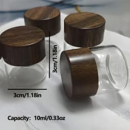6 - Pack Mini Glass Dispenser Bottles - Ounce Portable Containers, Suitable for Traveling, Picnics, Camping, and Kitchen Use