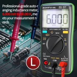 ZOYI ZT-102L Auto-Ranging Inductance 60H High-Precision Anti-Burn Multimeter with Capacitance, Temperature & NCV