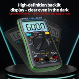 ZOYI ZT-102L Auto-Ranging Inductance 60H High-Precision Anti-Burn Multimeter with Capacitance, Temperature & NCV