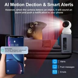 360° Smart Home Security Camera PTZ 2K 5G WiFi AI Detection Night Vision Automatic Tracking Security Surveillance Baby Monitor