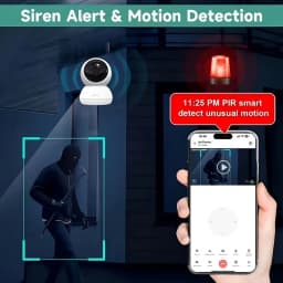 360° Smart Home Security Camera PTZ 2K 5G WiFi AI Detection Night Vision Automatic Tracking Security Surveillance Baby Monitor