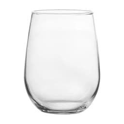 (4 pack) Clear Stemless Wine Glass Set, 17 oz